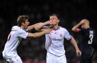 FUSSBALL  International CHL 09/10: JUBEL Thomas Mueller, Ivica Olic (v.li., FCB)