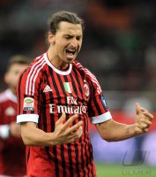 FUSSBALL SERIE A:  Jubel Zlatan Ibrahimovic (AC Mailand)