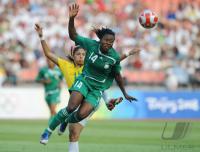 FUSSBALL  Olympia 2008   Vorrunde  Frauen   Nigeria - Brasilien