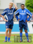 Fussball 1. Bundesliga: Training Schalke 04, AILTON und HANKE
