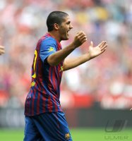 Fussball International Audi Cup 2011:  Jubel Isaac Carmona (Barca)