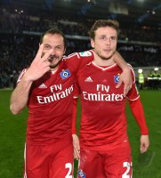 Fussball, 1. Bundesliga  Saison 2014/2015 Relegation: Karlsruher SC - Hamburger SV