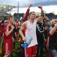 Fussball, 1. Bundesliga  Saison 2014/2015 Relegation: Karlsruher SC - Hamburger SV