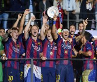 Fussball Champions League Finale 2015: TEAMJUBEL Barca