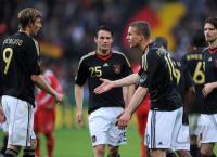 Fussball Deutsche Nationalmannschaft : Stefan Kiessling, Lukas Podolski (v. li., GER)