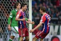 Fussball, 1. Bundesliga  Saison 2014/2015: SV Werder Bremen - FC Bayern Muenchen