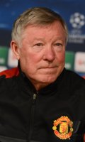 FUSSBALL INTERNATIONAL  CHL ACHTELFINALE 12/13: Trainer Sir Alex Ferguson (Manchester United FC)