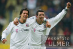 Fussball 1. Bundesliga: Leverkusen - Muenchen, Jubel BALLACK und MAKAAY