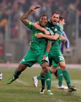 FUSSBALL  International CHL 09/10  : Djibril Cisse (Panathinaikos)