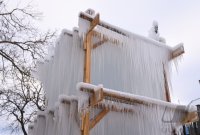 Ein Eisgalgen bei der Brauerei Schimpf in Neustetten - Remmingsheim