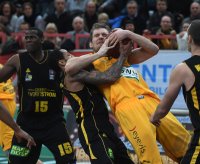 Basketball 1. Bundesliga 14/15 Hauptrunde: Walter Tigers Tuebingen - MHP RIESEN Ludwigsburg