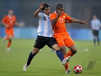 FUSSBALL  Olympia 2008  Peking  Viertelfinale Argentinien - Niederlande