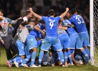 Fussball Supercoppa Italia Finale 2014 in Doha: JUBEL SSC Neapel