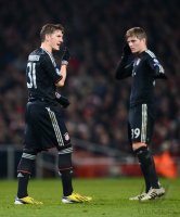 FUSSBALL INTERNATIONAL CHL ACHTELFINALE 12/13:  FC Arsenal London - FC Bayern Muenchen