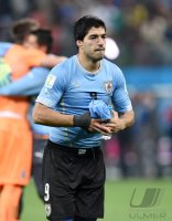 FUSSBALL WM 2014: JUBEL Luis SUAREZ (Uruguay)
