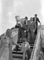 Fussball DFB Pokalfinale Saison 1968/1969: Ankunft der Sieger des FC Bayern Muenchen