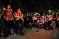 Fussball: Fans fiebern in der Paulaner Gaststaette am Nockherberg