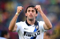 FUSSBALL SERIE A:  Jubel Diego Milito (Inter Mailand)