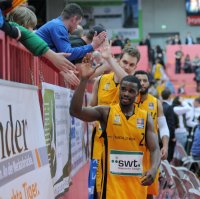 Basketball 1. Bundesliga 13/14:  Walter Tigers Tuebingen - FC Bayern Muenchen