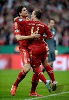 FUSSBALL DFB POKAL  Saison 2012/2013:  FC Bayern Muenchen - VfL Wolfsburg