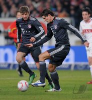 Fussball 1. Bundesliga  Saison 2010/2011: Gomez und  Mueller (FC Bayern Muenchen)