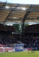 Fussball 1. Bundesliga :  Das Tor mit einer ENBW WERBEBANNER