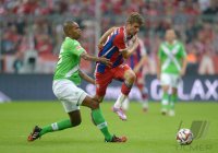 Fussball 1. Bundesliga Saison 14/15: FC Bayern Muenchen - VfL Wolfsburg
