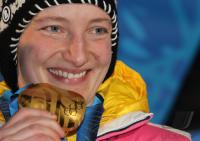 Olympische Spiele 2010 VANCOUVER:  JUBEL HUEFNER -  RODELN FRAUEN