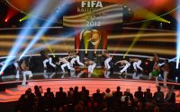 Fussball International  FIFA Ballon d Or 2012:  Brasilianische Capoeira Tanzgruppe