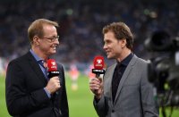 Fussball EM 2016 Quali: RTL-Moderator Florian Koenig und RTL-Experte Jens Lehmann