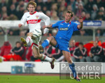 Fussball UCL: Stuttgart - Glasgow, Zweikampf
