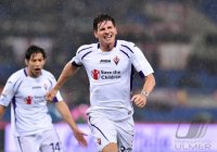 FUSSBALL Coppa Italia Viertelfinale 14/15: JUBEL Mario Gomez (AC Florenz)