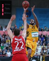 Basketball 1. Bundesliga 16/17 Hauptrunde: Walter Tigers Tuebingen - FC Bayern Muenchen