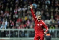 Fussball 1. Bundesliga, Saison 2011/2012:  JUBEL Thomas Mueller (FC Bayern Muenchen)