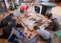 Erntedankteppich 2025 in der St. Martin Kirche in Hirrlingen (Kreis Tuebingen)