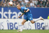 Fussball 1. Bundesliga: Wolfsburg, VAN DER LEEGTE Einzelaktion