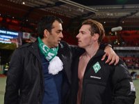 Fussball 1. Bundesliga 13/14:  JUBEL Trainer Robin Dutt (SV Werder Bremen)