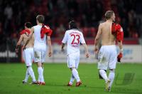 Fussball 1. Bundesliga : Franck Ribery, Danijel Pranjic, Bastian Schweinsteiger (v.li., FCB)