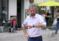 Tuebingen; Einweihung Spielplatz Metzgergasse durch Oberbuergermeister Boris Palmer (Die Gruenen)