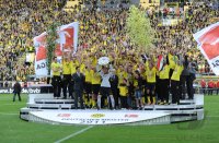 Fussball 1. Bundesliga : Borussia Dortmund  feiert die Deutsche Meisterschaft 2011