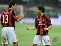 FUSSBALL SERIE A:  Alessandro Nesta, Pato (v. li., AC Mailand)