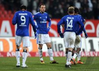 Fussball 1. Bundesliga :  Enttaeuscung bei Paolo Guerrero, David Jarolim (v.li., Hamburger SV)