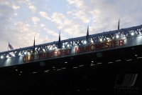 Fussball CHL  Saison 2010/2011:  Logo des Stadions Old Trafford