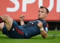Fussball  1. Bundesliga  13/14: JUBEL Xherdan Shaqiri (FC Bayern Muenchen)