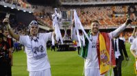 FUSSBALL International COPA DEL REY 13/14: JUBEL Real Madrid mit Pokal