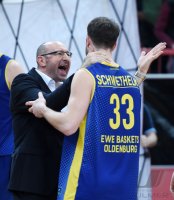 Basketball 1. Bundesliga 15/16 Hauptrunde: Walter Tigers Tuebingen - EWE Baskets Oldenburg