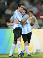 FUSSBALL  Olympia 2008  Halbfinale Maenner Argentinien - Brasilien