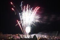 Feuerwerk an Silvester 2021 / Neujahr 2022 ueber Rotternburg