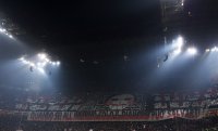 Fussball International Serie A 14/15: Fanchoreographie AC Mailand Fans