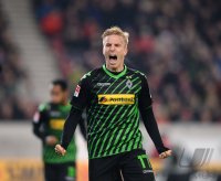 Fussball  1. Bundesliga  13/14: JUBEL Oscar Wendt (Borussia Moenchengladbach)